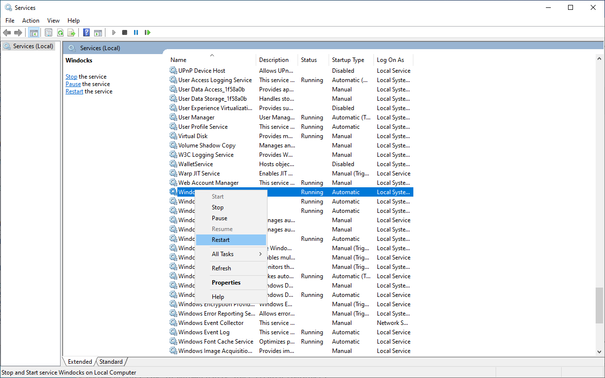 restart-windocks-service